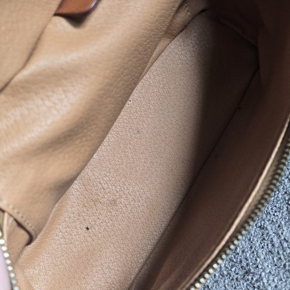 Authentic Celine Brown and Tan Coated Canvas Vanity Handbag - Picture 12 of 15